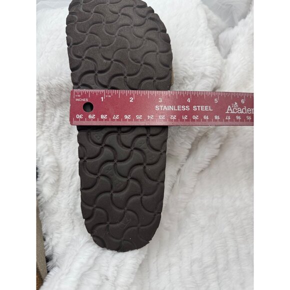 Birkenstock Arizona Suede Leather Sandals Tan Dual Strap Slip-On Footbed Size 39 - Picture 15 of 16